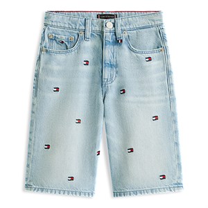 Tommy Hilfiger - BAGGY WAVY FLAG LT BLUE SHORTS KIDS, Critterwavyflags